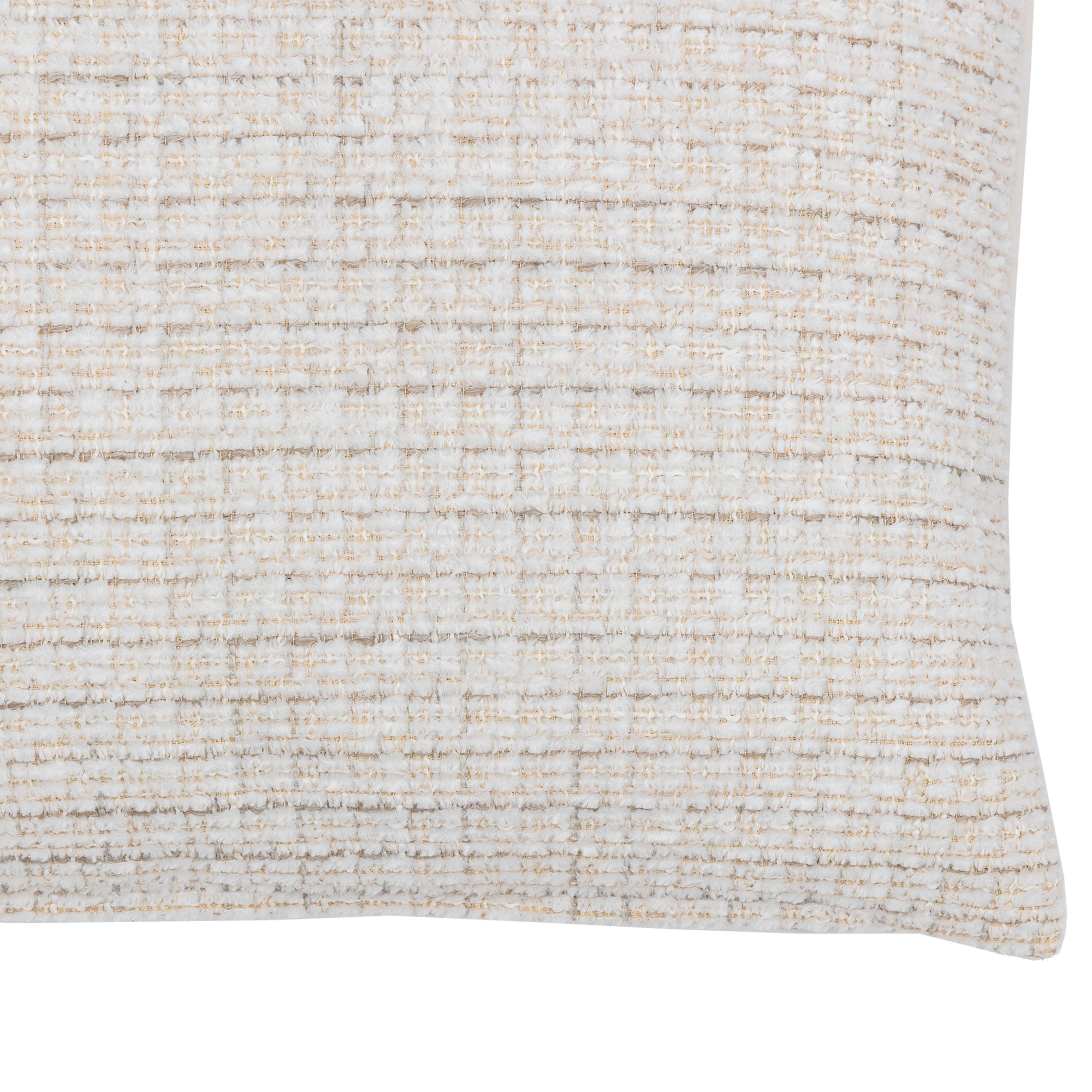 Chenille Textured Cream Square Cushion